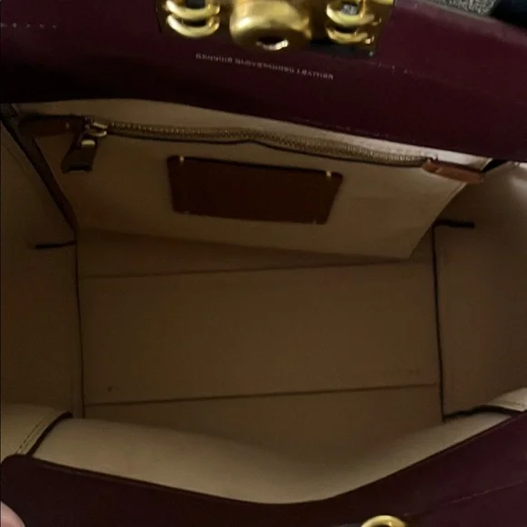 Coach Pink and Brown Satchel with Gold Accents - Picture 2 of 16